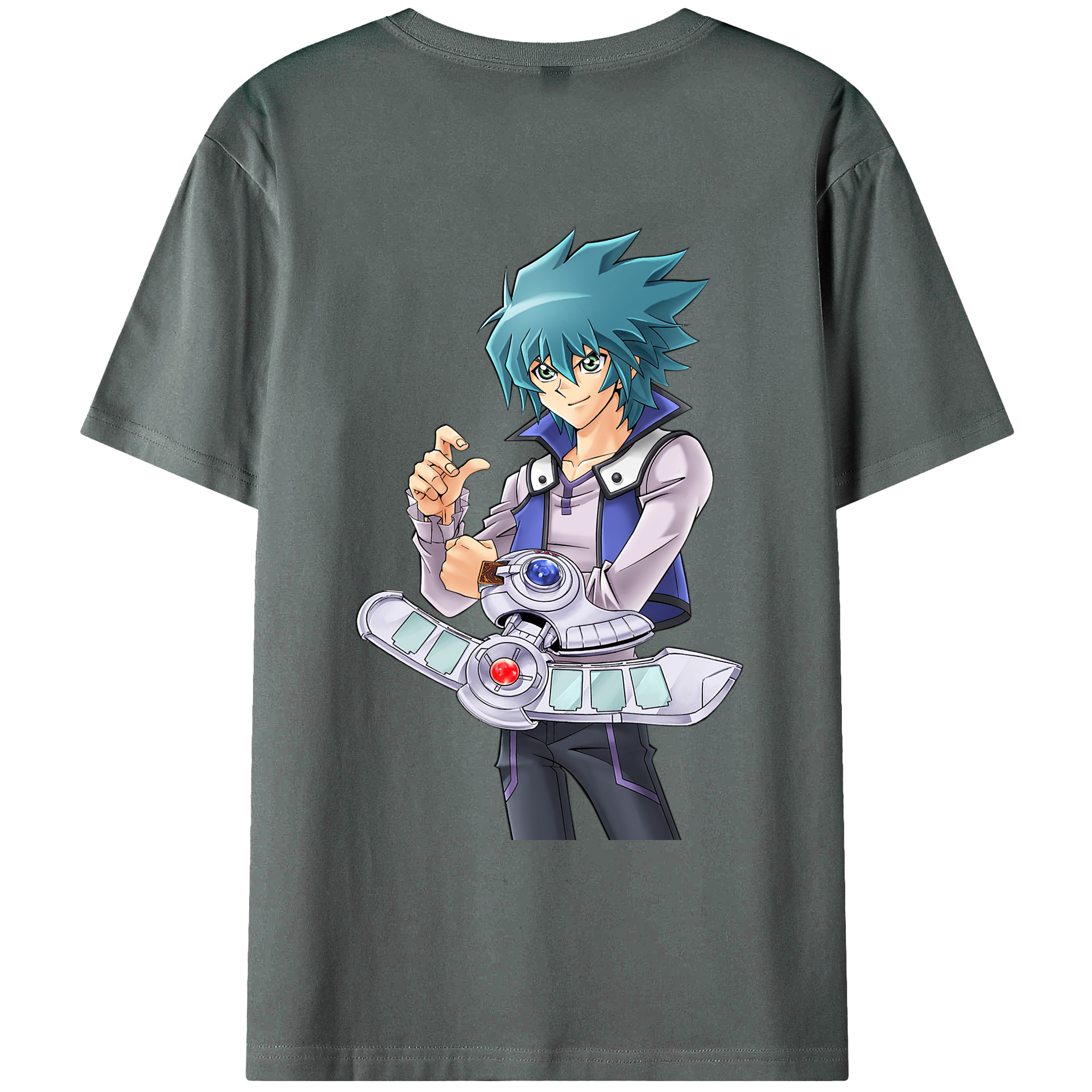 （画像用） 遊☆戯☆王 Yu-Gi-Oh! 綿100％ メンズ半袖Tシャツ（バックプリント） 通気性